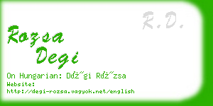 rozsa degi business card
